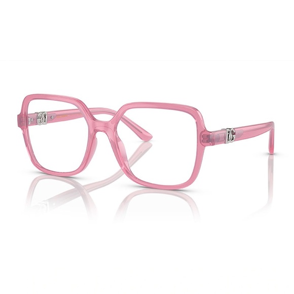 NEW DOLCE&GABBANA SQUARE EYEGLASSES DG5105U 1912 PINK CLEAR EYEWEAR
